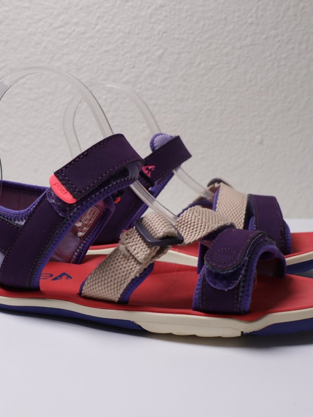 Plae Wes Coralin Girls Size 3 Pink purple Sport Sandals